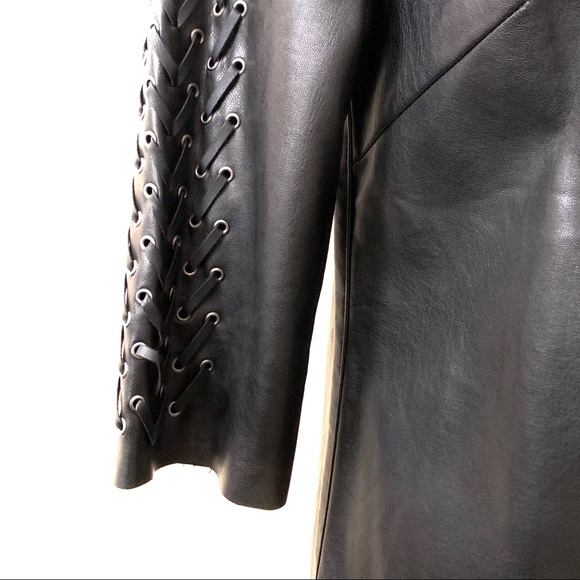 ZARA BASIC COLLECTION FAUX LEATHER DRESS - Picture 4 of 8